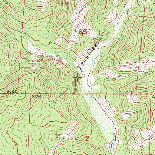 Topographic Map of Rabbit Ears Creek, CO