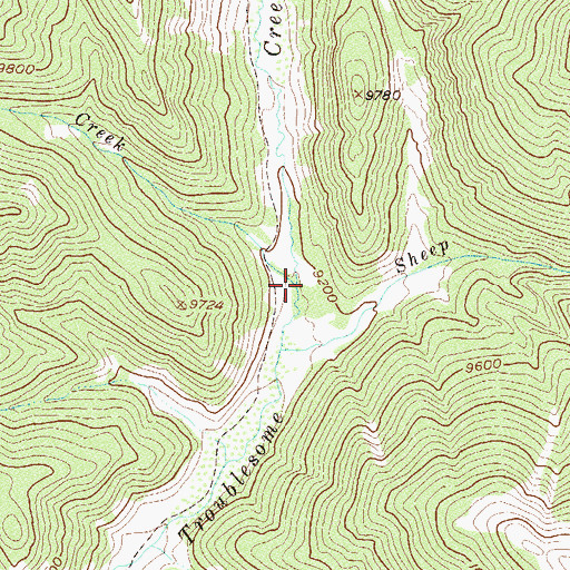 Topographic Map of Birdseye Creek, CO