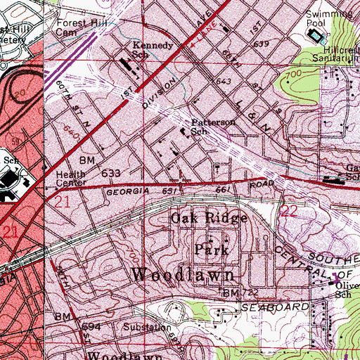 Topographic Map of Old Ship African Methodist Episcopal Zion Church, AL