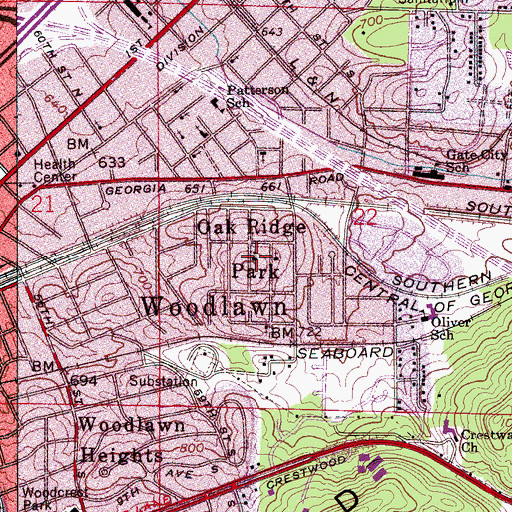 Topographic Map of Williams Chapel Christian Methodist Episcopal Church, AL