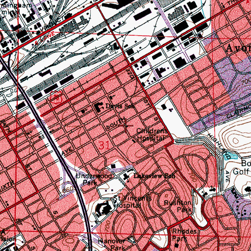 Topographic Map of Bethlehem Baptist Church, AL