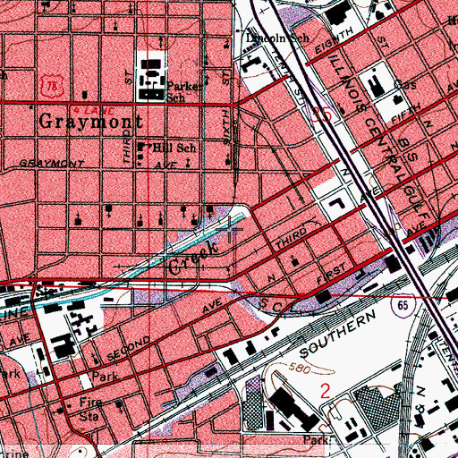 Topographic Map of Little Mount Zion Baptist Church (historical), AL