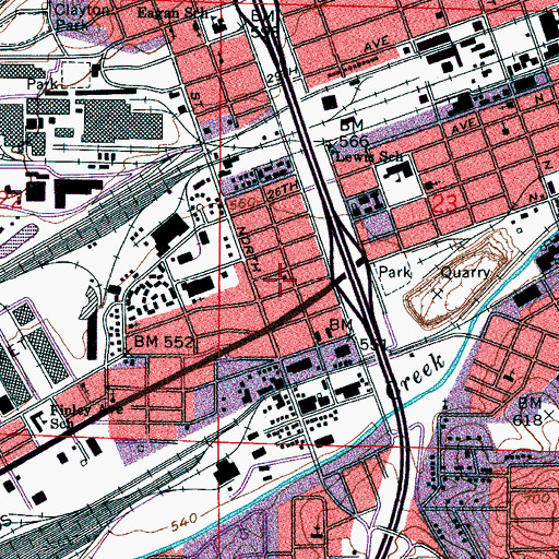 Topographic Map of Mount Calvary Baptist Church, AL