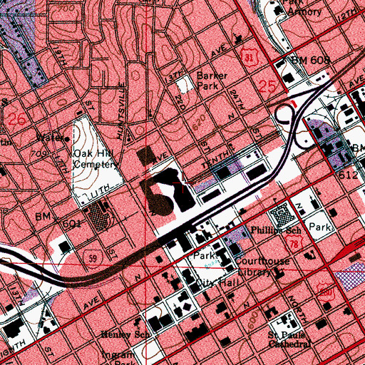 Topographic Map of Zion Hope Baptist Church (historical), AL