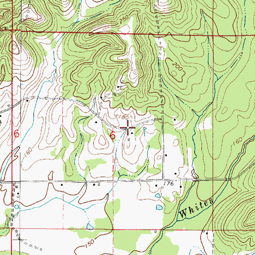 Topographic Map of Crenshaw (historical), AL