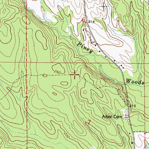 Topographic Map of Ellison (historical), AL