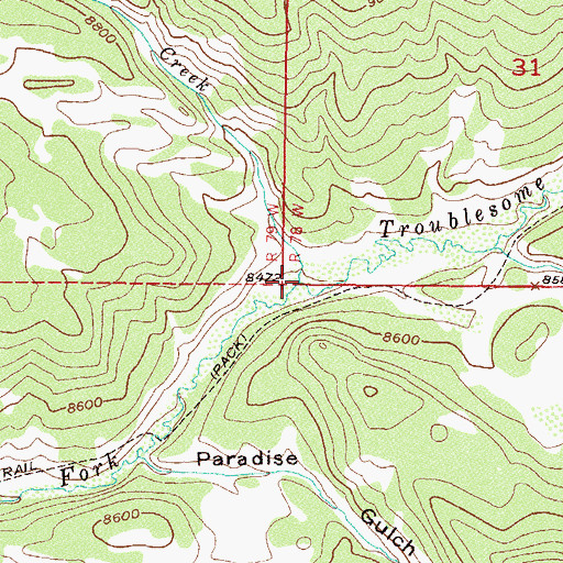 Topographic Map of McBride Creek, CO
