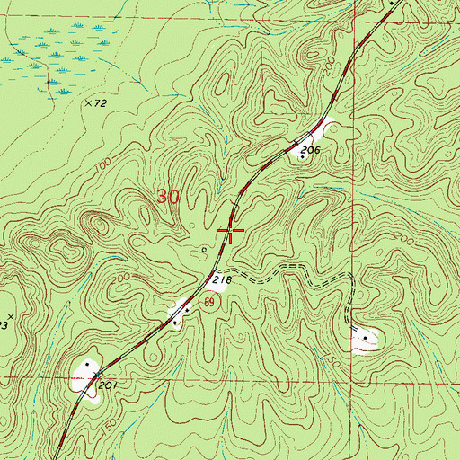 Topographic Map of Hornsboro (historical), AL