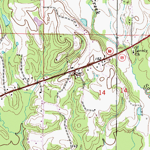 Topographic Map of Providence Cemetery, AL