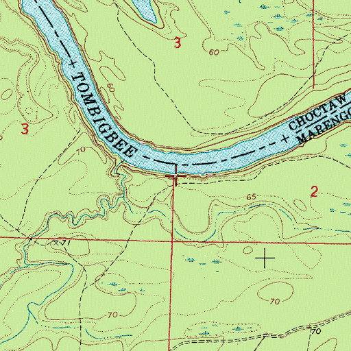 Topographic Map of Remberts Landing, AL