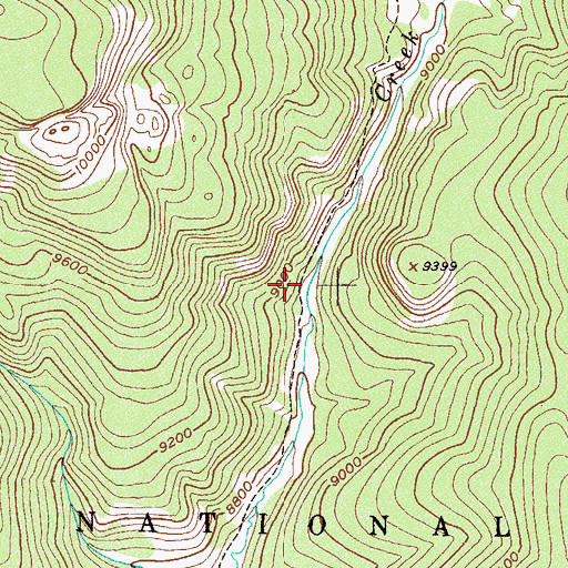 Topographic Map of Haystack Creek Trail, CO