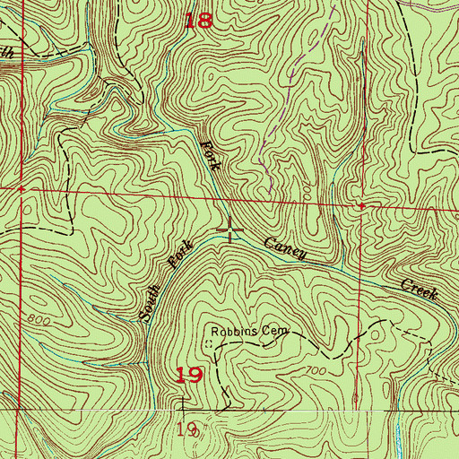 Topographic Map of North Caney Creek Canyon, AL