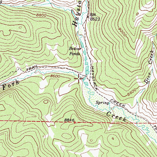 Topographic Map of Haystack Creek, CO