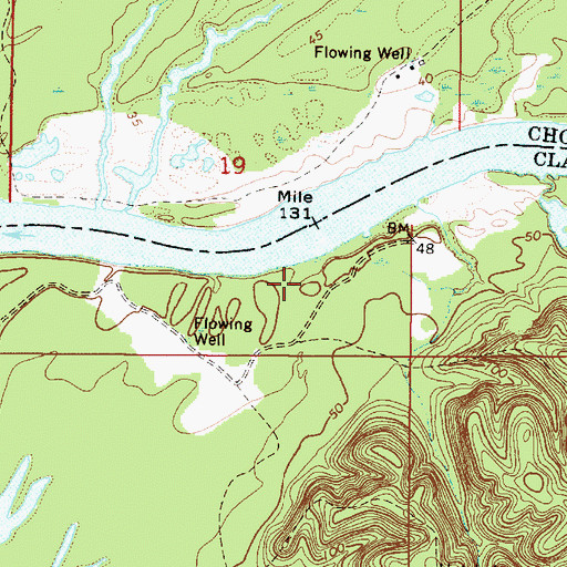 Topographic Map of Cowans Gin (historical), AL