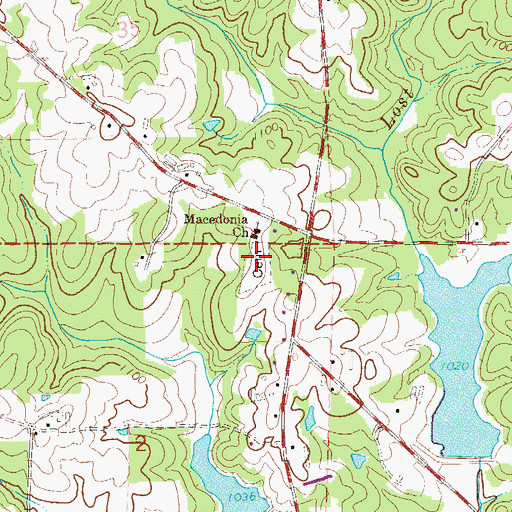 Topographic Map of Macedonia Cemetery, AL