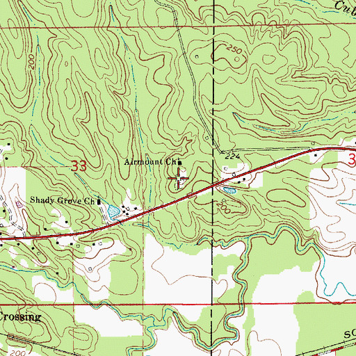 Topographic Map of Airmount Cemetery, AL