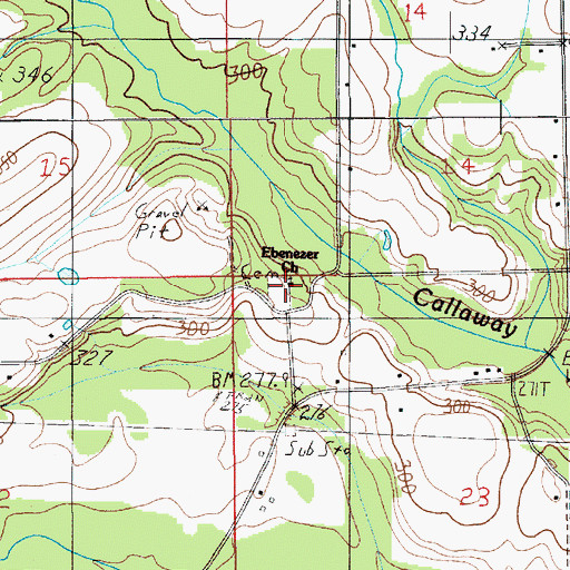 Topographic Map of Ebenezer Cemetery, AL