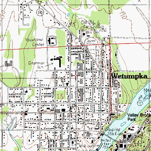 Topographic Map of Hohenberg Field, AL