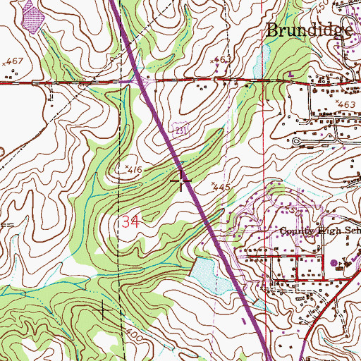 Topographic Map of Abundant Life Center Church, AL