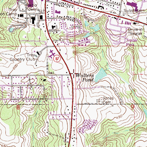 Topographic Map of The Church of Jesus Christ of Latter Day Saints, AL