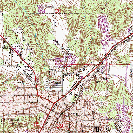 Topographic Map of Copeland Cemetery, AL