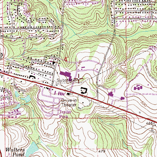 Topographic Map of Dozier Trailer Park, AL
