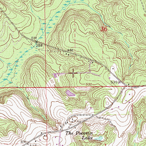 Topographic Map of Elmhill Plantation, AL