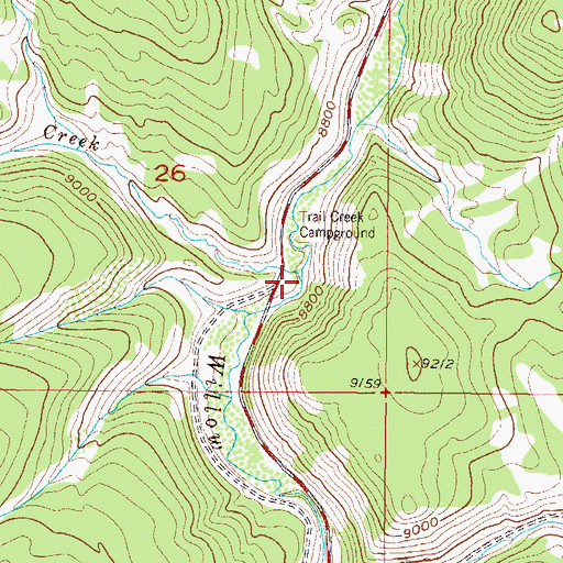 Topographic Map of Trail Creek, CO