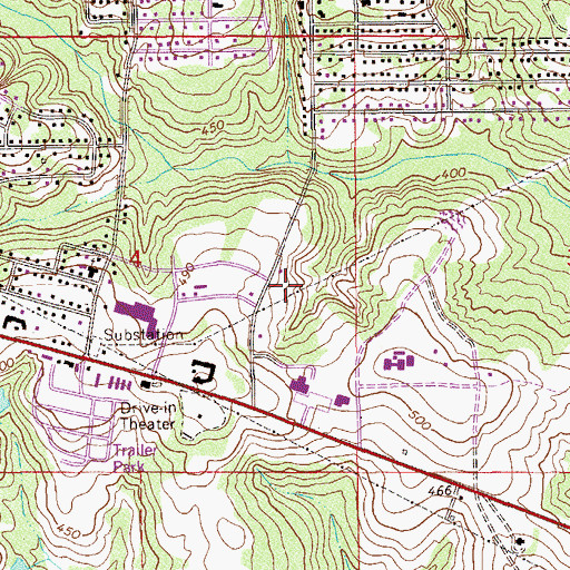 Topographic Map of Fountain Drive Park, AL