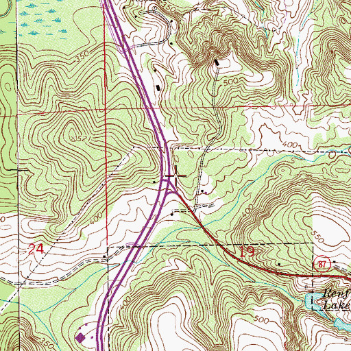 Topographic Map of New Life Church, AL