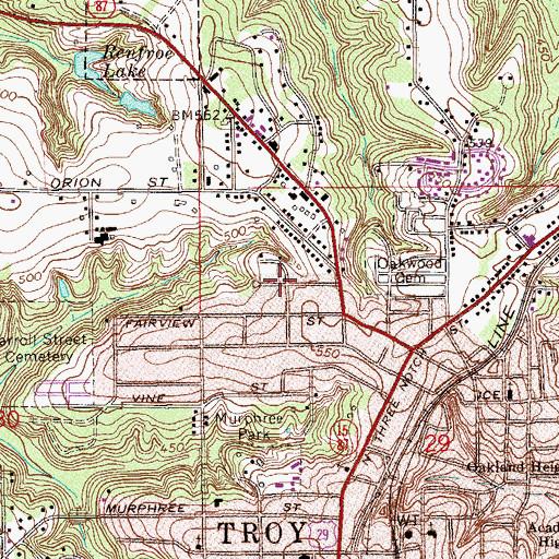 Topographic Map of Northdale, AL