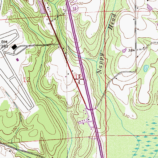 Topographic Map of Outreach Endtime Deliverance Church, AL