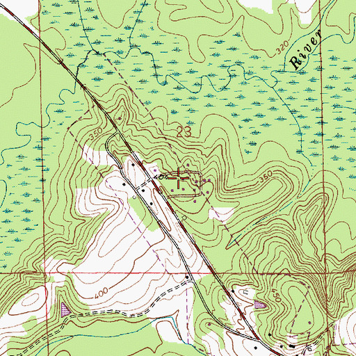 Topographic Map of River Ridge, AL