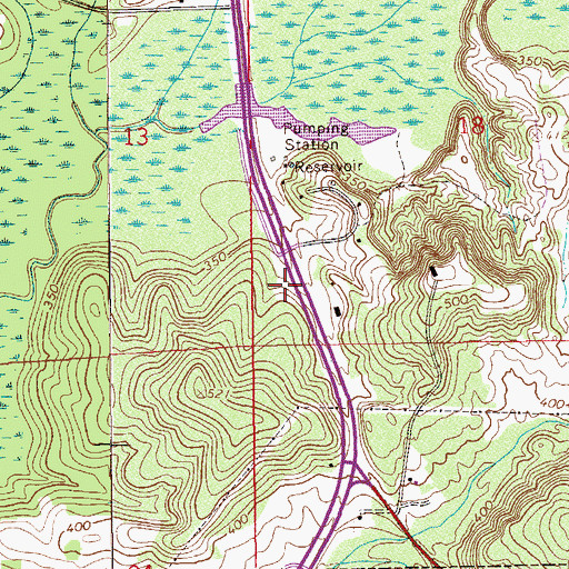 Topographic Map of Riverview Baptist Church, AL