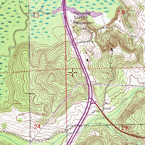 Topographic Map of Sunset Mountain Mobile Home Park, AL