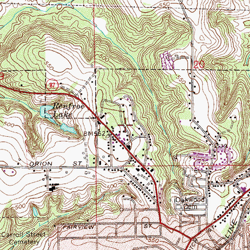 Topographic Map of Trojan Terrace, AL