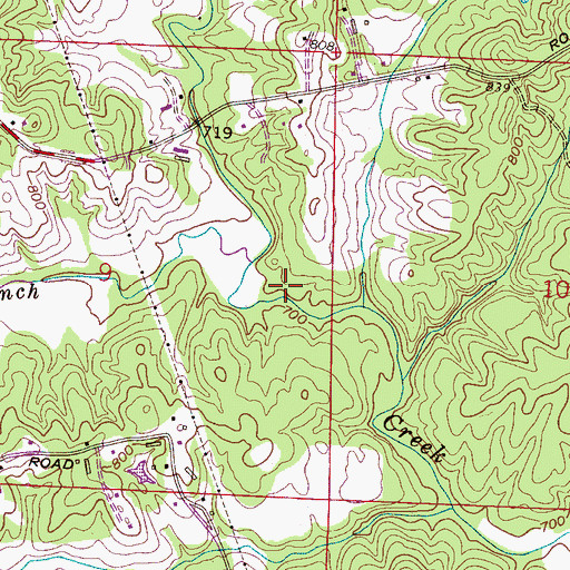 Topographic Map of Dodds Mill (historical), AL