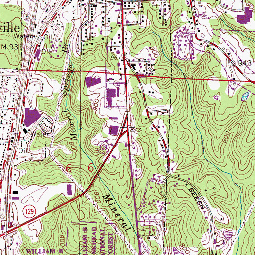 Topographic Map of Millers Stand (historical), AL