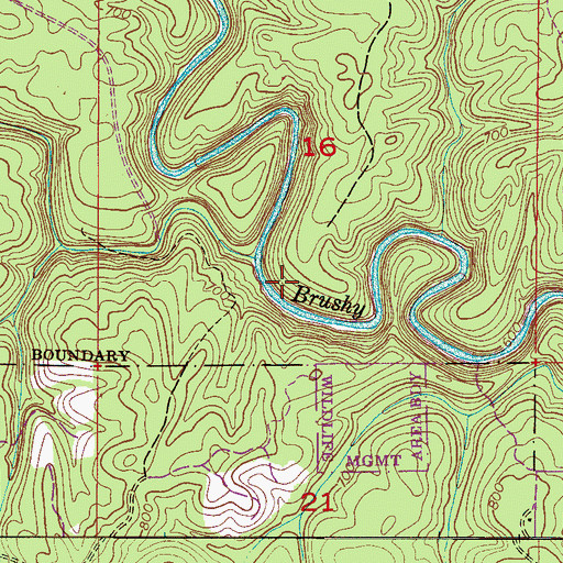 Topographic Map of Paines Mill (historical), AL
