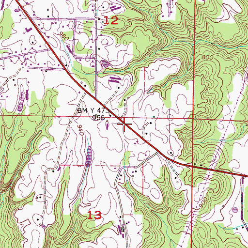 Topographic Map of Baldwin Church of Christ, AL