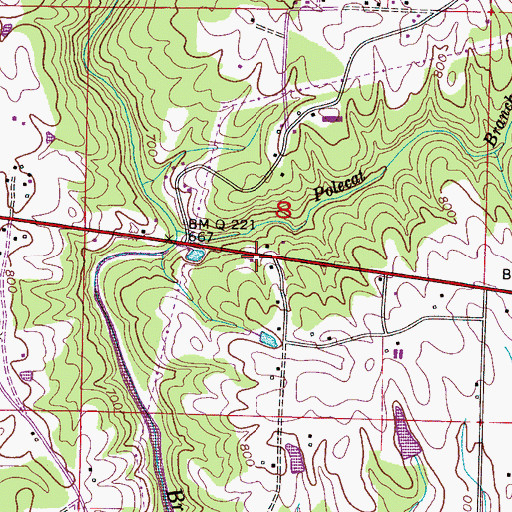 Topographic Map of Bethel Baptist Church, AL