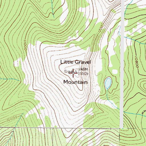 Topographic Map of Little Gravel Mountain, CO