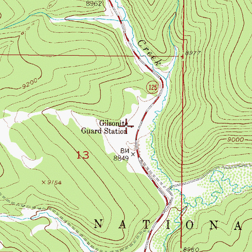 Topographic Map of Gilsonite Guard Station, CO