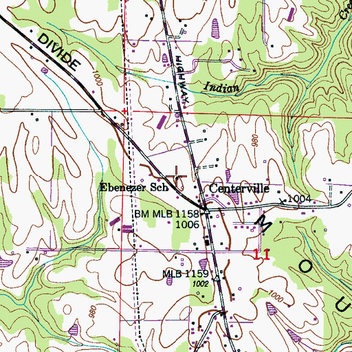 Topographic Map of Faith Assembly of God Church, AL