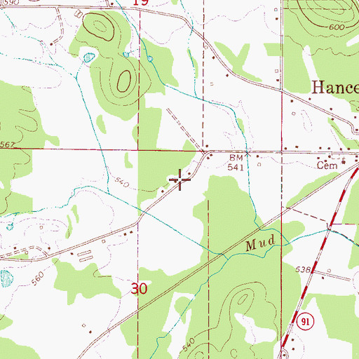 Topographic Map of Full Gospel Church of God, AL