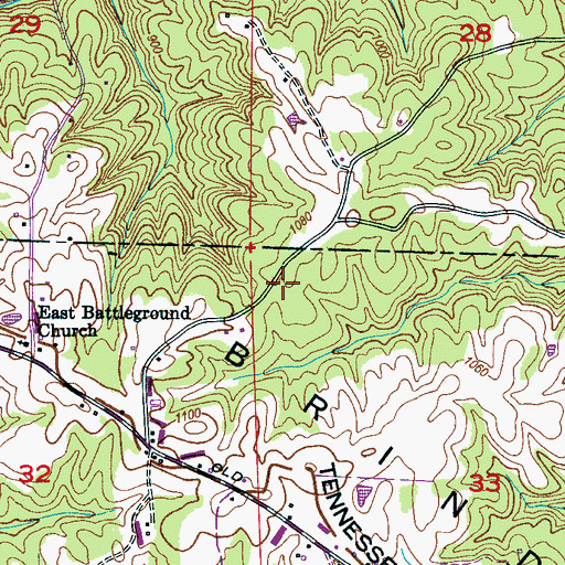 Topographic Map of Harmony Holy Church of Christ, AL