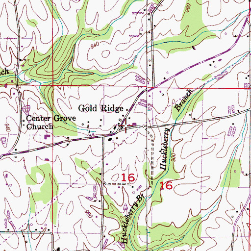 Topographic Map of House of Prayer Freewill, AL