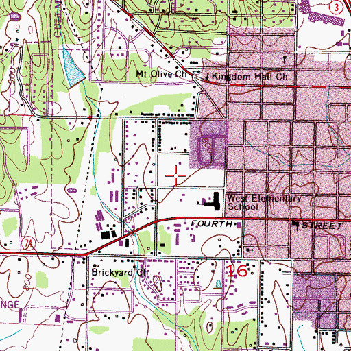 Topographic Map of Nesmith Park, AL