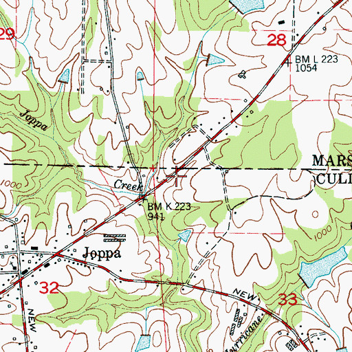Topographic Map of New Jerusalem Baptist Church, AL