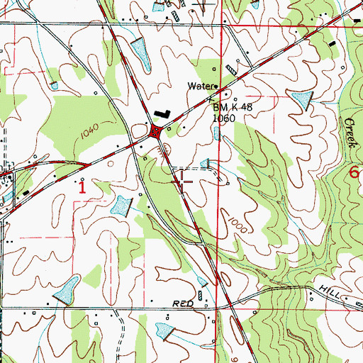 Topographic Map of Open Door Christian Fellowship Church, AL